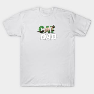 CAT DAD - Siamese cat oil painting word art T-Shirt